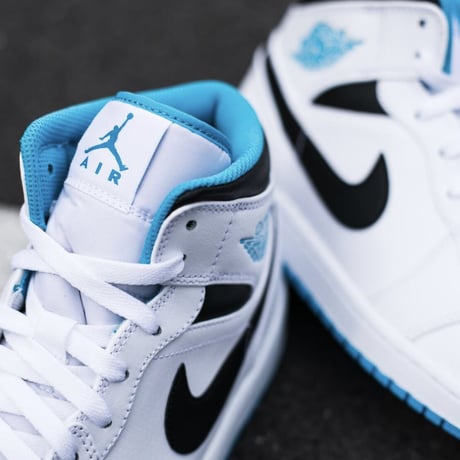 NIKE ナイキ AIR JORDAN1 MID エアジョーダン1 ミッドカット 白 水色 レーザーブルー