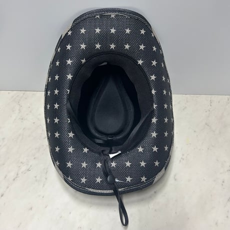 つば広 ウエスタンハット Cowboy Hat カウボーイハット 星条旗 ヴィンテージテイスト (CBH5)
