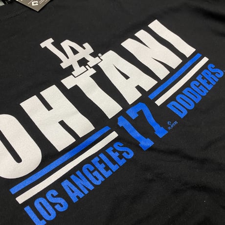 MLB公式グッズ NEWERA 大谷翔平 #17 LA Dodgers ロサンゼルス ドジャース 半袖 Tシャツ 黒