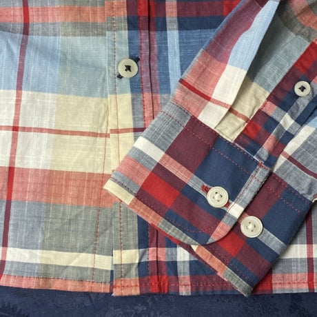 トミーヒルフィガー TOMMY HILFIGER チェック柄 ボタンダウンシャツ 赤/青