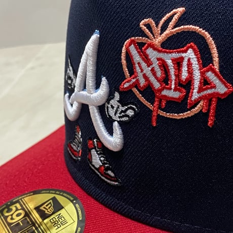海外限定 NEWERA ニューエラ 59FIFTY Aフレーム Braves アトランタ ブレーブス Cartoon キャップ (2-8)