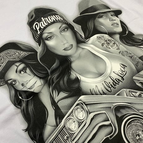 LA発 Brown Pride ブラウンプライド Patrona グラフィック ヘビーウェイト Tシャツ (GTS28)