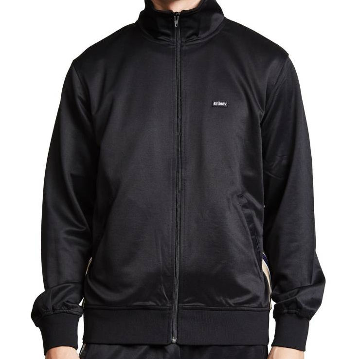 美品】STUSSY ポリー トラックジャケット L ブルーグレー ジャージ 美