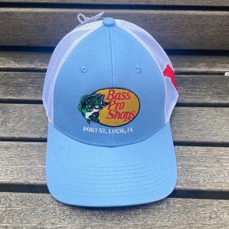 限定ステイトパッチ仕様 Bass Pro Shops バスプロショップス 刺繍ロゴ PORT ST. LUCIE メッシュキャップ (Bps43)