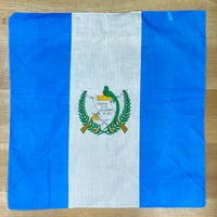 国旗バンダナ グアテマラ Guatemala 縦ストライプ ケツァール鳥 月桂樹  (BNDN125)