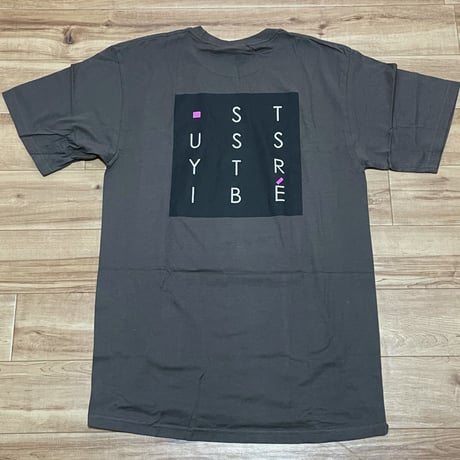 【M】 Stussy ステューシー TRIBE トライブ ボックスロゴ 半袖 Tシャツ チャコール ストリート (16)