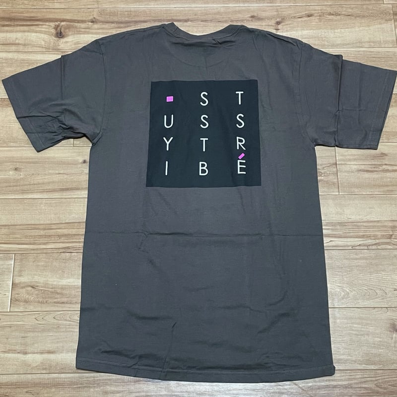M】 Stussy ステューシー TRIBE トライブ ボックスロゴ 半袖 Tシャツ
