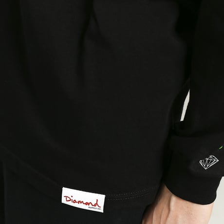 【M】 Diamond Supply Co. ダイヤモンドサプライ 長袖 Tシャツ 黒 ロンT アイランド リゾート (LT1)