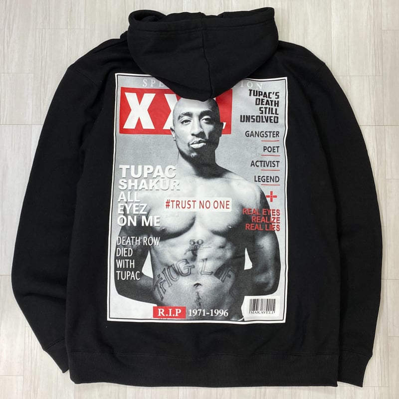 LA発 CreateX5 レジェンド TUPAC グラフィック プルオーバー パーカー