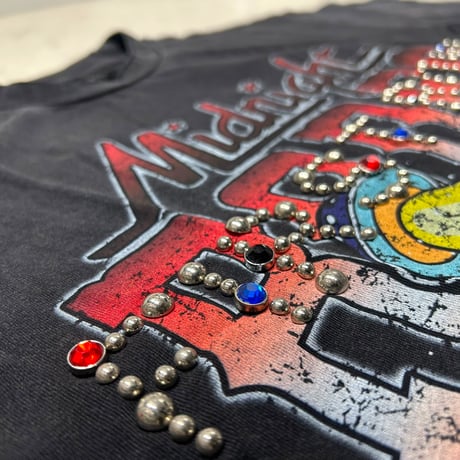 LA発祥 FIRST ROW ファーストロー Midnight Rodeo T-Shirts スタッズ ヘヴィーウォッシュドTシャツ (CropT55)