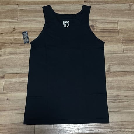 LA発祥 DGK ディージーケー タンクトップ グレー 黒 ROUGH RUGGED スケーターブランド