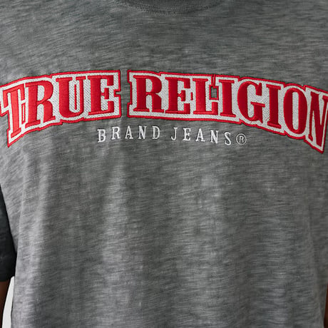 True Religion トゥルーレリジョン Embroidered Logo Tshirts 刺繍ロゴ Tシャツ  (TRUE-TS9)