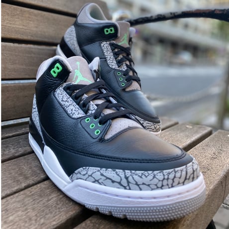輝く不朽の名作 NIKE ナイキ AIR JORDAN3 エア ジョーダン3 エレファント柄 ブラック グレー Glow (AJ124)