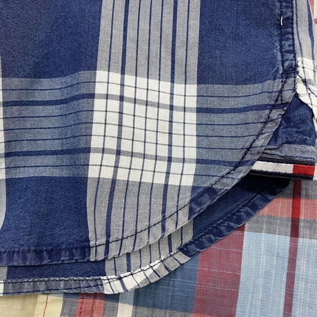 トミーヒルフィガー TOMMY HILFIGER チェック柄 ボタンダウンシャツ 青