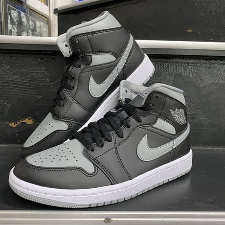 NIKE ナイキ AIR JORDAN1 MID エアジョーダン1 ミッドカット 黒/グレー (AJ76)