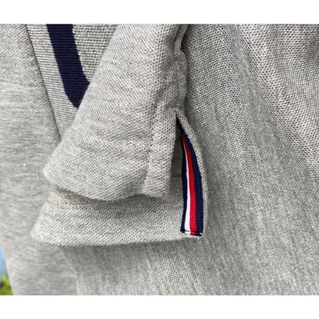 TOMMY HILFIGER 半袖 ポロシャツ Polo グレー BIGロゴ UVカット 吸水速乾 アメリカ NY