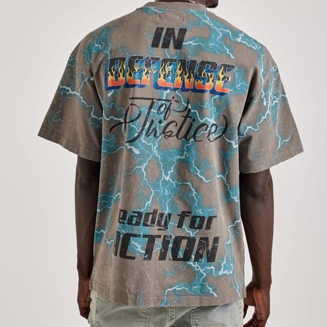 LA発祥 FIRST ROW ファーストロー Freedom Is Not Free Tee 総柄 グラフィックTシャツ (CropT54)