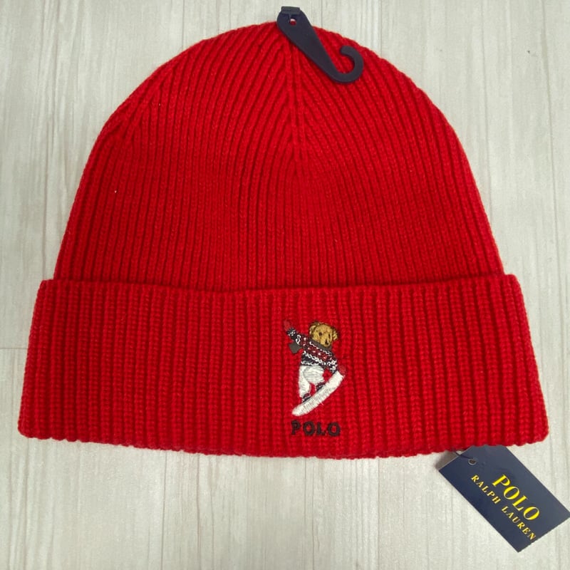POLO RALPH LAUREN ラルフローレン ポロベア リブ編み ニットキャップ 