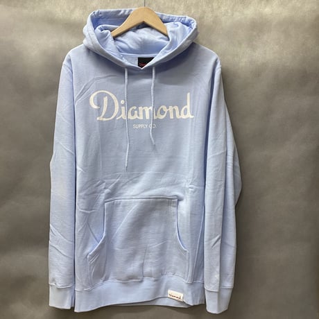 ダイヤモンドサプライ Diamond supply co. プルオーバー パーカー LA ベイビーブルー シャンパンロゴ