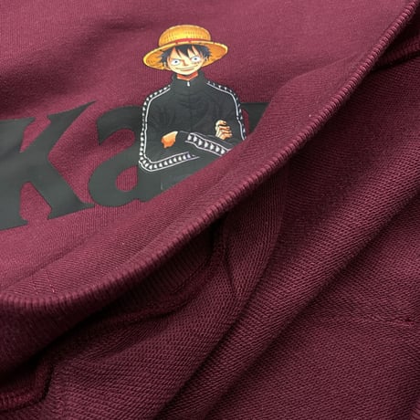 Kappa(カッパ) × ONEPIECE(ワンピース) コラボ プルオーバー パーカー Luffy ルフィ バーガンデ