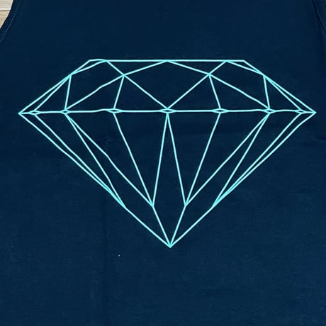 【2XL】 米国製 ダイヤモンドサプライ Diamond Supply Co タンクトップ 紺 Brilliant ダイヤ柄