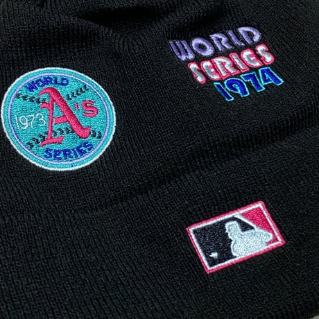 USA限定 NEWERA ニューエラ MLB WSチャンピオンズ ニット帽 オークランド アスレチックス As