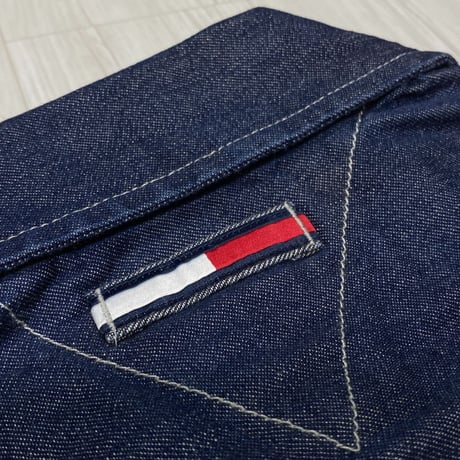 USA仕様 TOMMY HILFIGER TJ オーバーサイズ オーガニックコットン デニムシャツ (R4F-16)