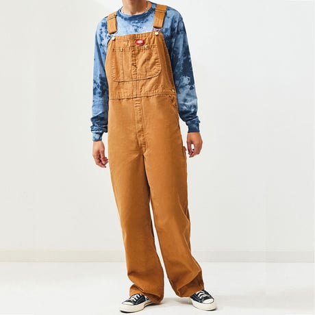 USAライン Dickies ディッキーズ Classic Bib Overall クラシック オーバーオール Brown Duck (OA16)