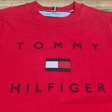 TOMMY HILFIGER USA トミーヒルフィガー Essentials Icon スウェット トレーナー FireRed
