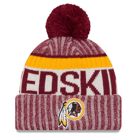 NEWERA ニューエラ REDSKINS ワシントン レッドスキンズ 公式 ニットキャップ ニット帽 フリース NFL アメフト ポン付