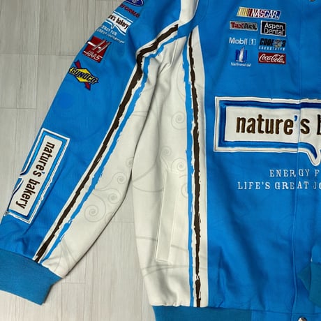 NASCAR ナスカー JHデザイン NATURE'S BAKERY レーシングジャケット 水色 ダニカ パトリック