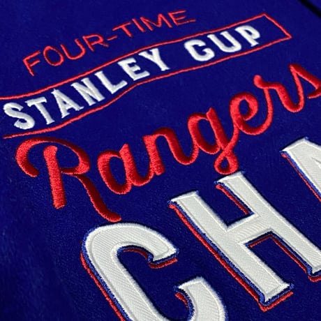 NHL JHデザイン Rangers ニューヨーク レンジャース 限定チャンピオンズ リバーシブルスタジャン