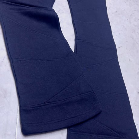 米国LAブランド Bezalel Jeans ベザレル ジーンズ Horizontal stitched 横ステッチ スウェットパンツ 紺 (JNS238)