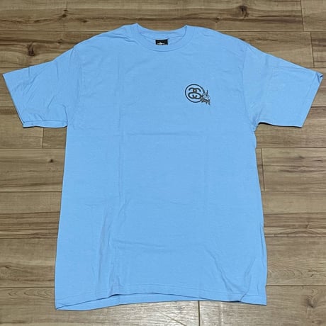 【M】ハワイ限定 Stussy ステューシー 半袖 Honolulu ホノルル Tシャツ 水色 HAWAII (58)