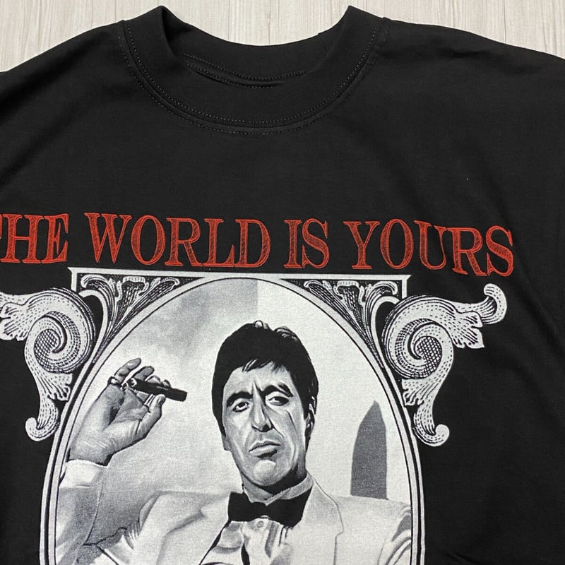 オフィシャル ODB/ SCARFACE ラップ Tシャツ Scarface Official Merch The World Is Yours T-shirts / White