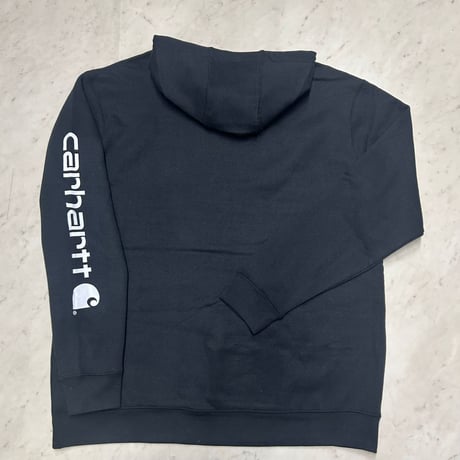 米国仕様 Carhartt USA カーハート ミッドウェイト ルーズフィット Loosefit プルオーバー パーカー 黒 (CHT-H1)