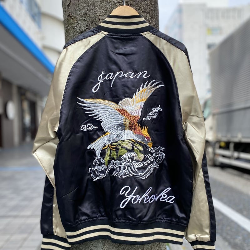 【希少デザイン】Kappa トラックジャケット　刺繍　イーグル　L 黒