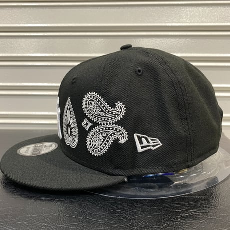 USA限定 Newera ニューエラ 9FIFTY ペイズリー スナップバック MLB 黒 NY ヤンキース yankees