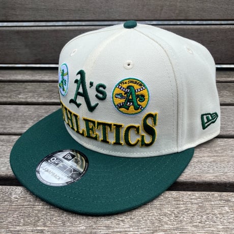 USA限定 9FIFTY ニューエラ MLB アスレチックス Athletics スナップバックキャップ ARCHIVE 緑 (950-228)