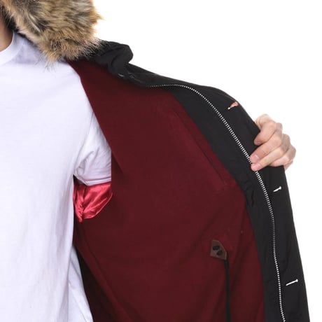Diamond Supply ダイヤモンドサプライ 極暖 ダウンジャケット ミドル丈 黒 ブラック USA正規品