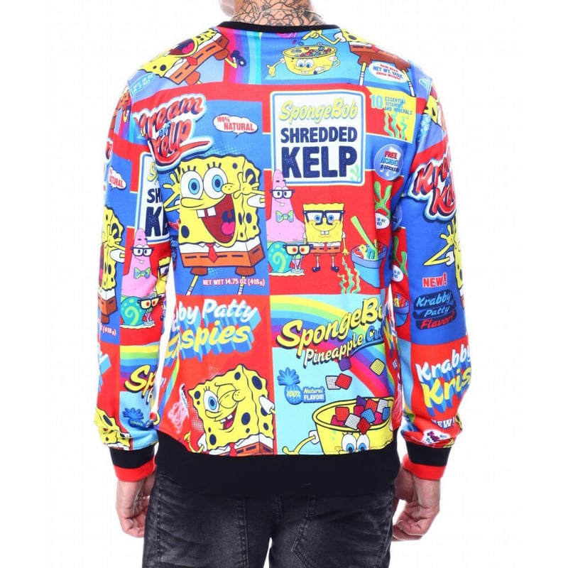 FREEZEMAX フリーズマックス SpongeBob スポンジボブ 総柄 スウェット 