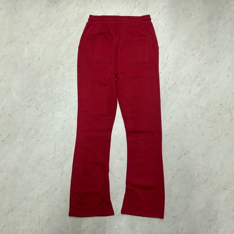 米国LAブランド Bezalel Jeans ベザレル ゴシック Thorn Pattern イバラ柄 スウェットパンツ 赤 (JNS243)