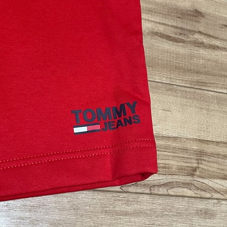TOMMY JEANS USA トミージーンズ 裏起毛 スウェット ショートパンツ 赤 BRUSH RED