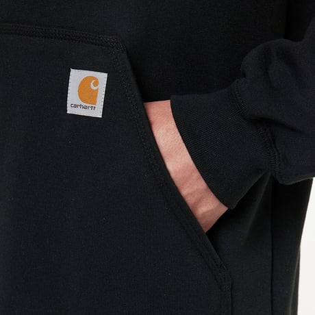 米国仕様 Carhartt USA カーハート ミッドウェイト ルーズフィット Loosefit プルオーバー パーカー 黒 (CHT-H1)