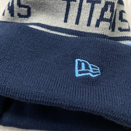 NEWERA USA ニューエラ NFL テネシータイタンズ TITANS ポンポン付き ニット帽 紺
