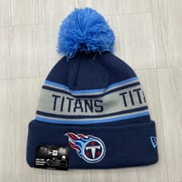 NEWERA USA ニューエラ NFL テネシータイタンズ TITANS ポンポン付き ニット帽 紺 (Beanie180)