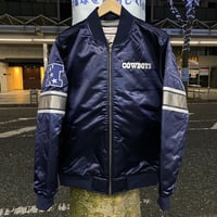 USA限定 Mitchell and Ness ミッチェルアンドネス NFL ダラス カウボーイズ サテン スタジアムジャンパー (JH-16)