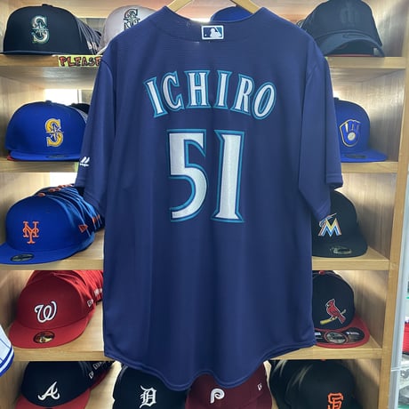 イチロー マリナーズ マジェスティック レプリカユニフォーム L ベース 