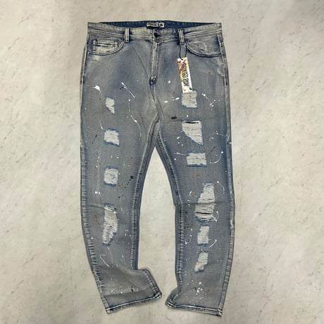 米国発 Painted Rum ペインテッドラム Paint Splatter Jeans ペイント ダメージデニム (JNS184)