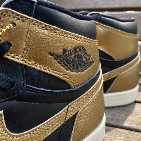 NIKE ナイキ AIR JORDAN1 HIGH RETRO OG ジョーダン1 ハイカット レトロ ブラック＆ゴールド (AJ121)